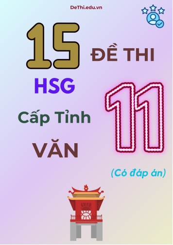 15 Đề thi HSG cấp Tỉnh môn Văn 11 (Có đáp án)